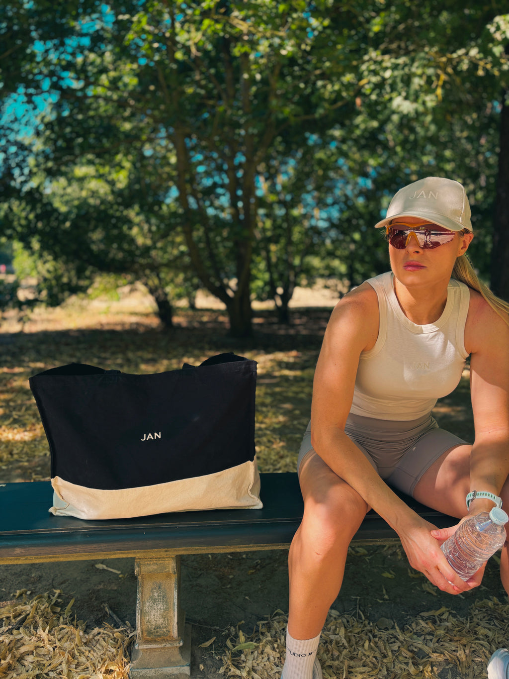 Organic Cotton Gym Tote Bag – Eco-Friendly Everyday Carry for Gym, Travel & Track