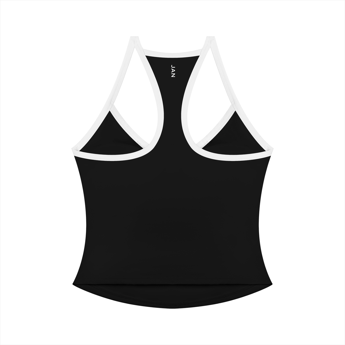 Women's Contrast Halter Top – Built-In Bra, Gym, Tennis & Studio Activewear
