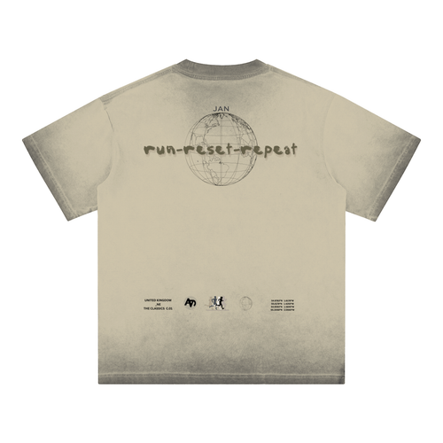 Unisex Ombre Faded T-Shirt – 100% Cotton, Cool-Weather Running & Casual Streetwear